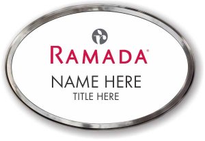 (image for) Ramada Logo C Oval White Polished Frame Prestige Badge