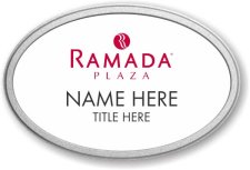 (image for) Ramada Logo D Oval White Pebbled Frame Prestige Badge