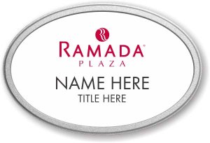 (image for) Ramada Logo D Oval White Pebbled Frame Prestige Badge