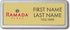 (image for) Ramada Logo E Gold Pebbled Frame Prestige Badge - Stacked Name