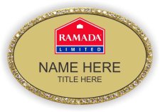 (image for) Ramada Logo F Oval Gold Bling Badge