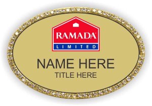 (image for) Ramada Logo F Oval Gold Bling Badge