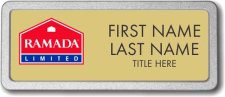 (image for) Ramada Logo F Gold Pebbled Frame Prestige Badge - Stacked Name