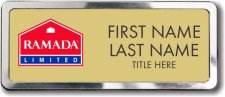 (image for) Ramada Logo F Gold Polished Frame Prestige Badge - Stacked Name