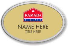(image for) Ramada Logo F Oval Gold Pebbled Frame Prestige Badge