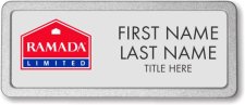 (image for) Ramada Logo F Silver Pebbled Frame Prestige Badge - Stacked Name