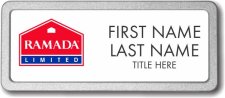 (image for) Ramada Logo F White Pebbled Frame Prestige Badge - Stacked Name