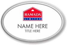 (image for) Ramada Logo F Oval White Pebbled Frame Prestige Badge