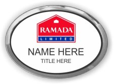 (image for) Ramada Logo F White with Silver Frame Oval Executive Badge