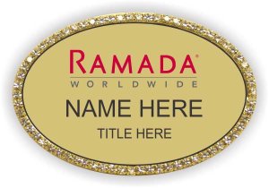 (image for) Ramada Logo G Oval Gold Bling Badge