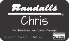 (image for) Randalls Black Name Badge with Diversity Logo