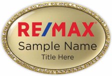 (image for) Remax Gold Oval Bling Badge