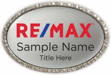 (image for) Remax Oval Bling Silver Badge
