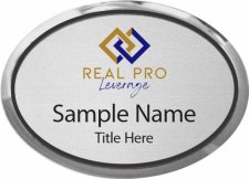 (image for) Real Pro Leverage Oval Executive Silver badge - Logo B