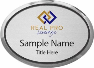(image for) Real Pro Leverage Oval Executive Silver badge - Logo B