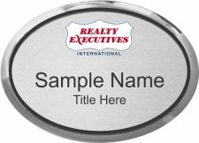 (image for) Realty Executives Color Logo - Executive Oval Silver Badge