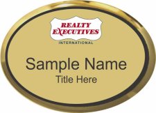 (image for) Realty Executives Color Logo - Executive Oval Gold Badge