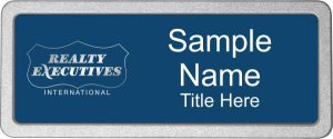 (image for) Realty Executives Platinum Logo - Blue Pebbled Frame Prestige Badge