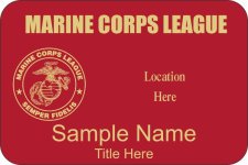 (image for) Marine Corps League Red Badge - Version 2