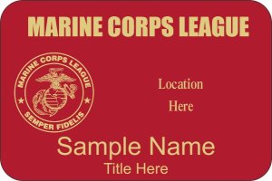 (image for) Marine Corps League Red Badge - Version 2