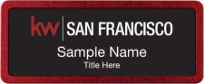 (image for) Keller Williams San Francisco Prestige Red Anodized Black Badge