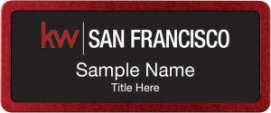 (image for) Keller Williams San Francisco Prestige Red Anodized Black Badge