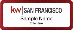 (image for) Keller Williams San Francisco Prestige Red Anodized White Badge