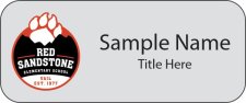 (image for) Red Sandtone Elementary School - Eagle County School District Standard Silver Name Badge