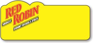 (image for) Red Robin Shaped Yellow Logo Only Badge