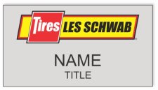 (image for) Les Schwab Silver Badge Square Corners