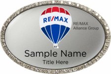 (image for) ReMax Alliance Group Silver Oval Bling Badge
