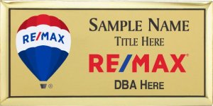 (image for) Remax - Balloon and Text Logo Gold Executive Badge