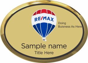 (image for) Remax Balloon Logo - 2017 Executive Oval Gold Badge w/ Cloisonne