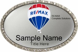 (image for) Remax Complete Solutions Silver Oval Bling Badge
