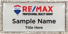 (image for) RE/MAX Professional Realty Group Rectangular Bling Silver Badge