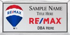 Remax - Balloon and Text Logo Silver Executive Badge