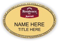 (image for) Residence Inn Gold Oval Bling Badge
