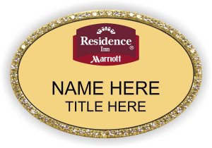 (image for) Residence Inn Gold Oval Bling Badge