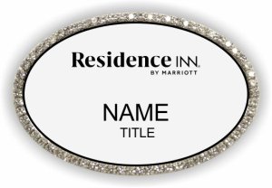 (image for) Residence Inn Silver Oval Bling Badge