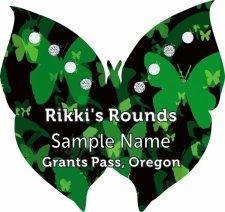 (image for) Rikki's Rounds Green Shaped badge W/ Jewels