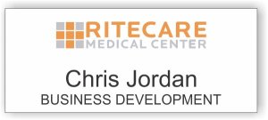 (image for) Ritecare Medical Center White Badge - Square Corners