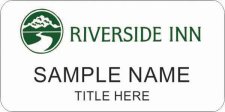 (image for) Riverside Inn White Name Badge