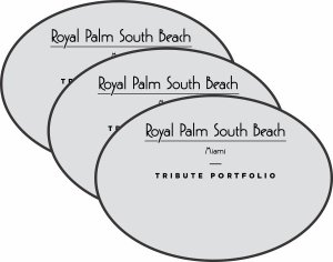 (image for) Royal Palm South Beach Oval Silver Logo Only Badge - Pack of 50