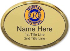 (image for) Ruritan National Gold Oval Executive Badge - Two Title Line Options