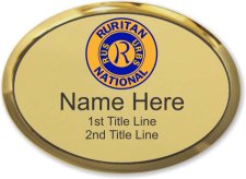 (image for) Ruritan National Gold Oval Executive Badge - Two Title Line Options