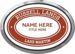 (image for) Russell Lands Oval Executive Silver Other badge - Lake Martin