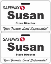 (image for) Safeway ID Style Dual Sided Badge (No NiceGuard)
