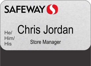 (image for) Safeway Silver Pocket Name Badge