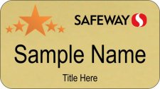 (image for) Safeway District Manager Gold Name Badge
