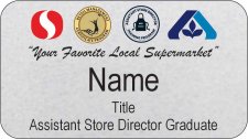 (image for) Safeway/Albertsons Dual Logo ASDT and RMC Graduate Portland Silver Name Badge